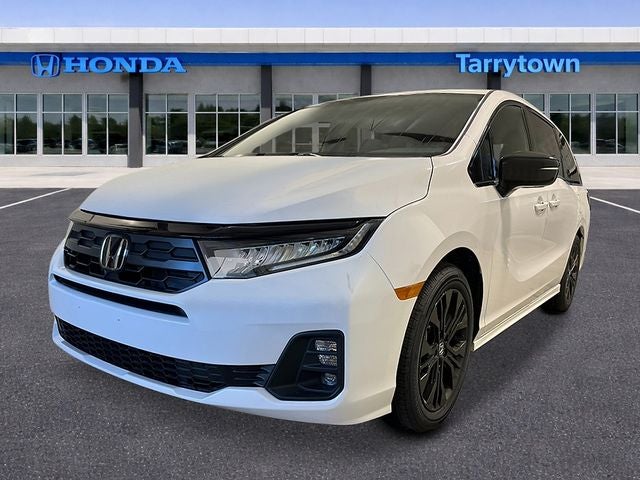 2026 Honda Odyssey Sport-L in Platinum White Pearl — front three-quarter view