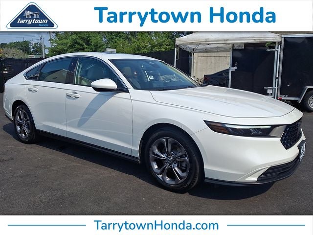 2023 Honda Accord EX in Platinum White Pearl — front three-quarter view